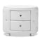 Baxton Studio Davina Hollywood 2-drawer White Faux Leather Upholstered Nightstand 122-6755 - alternate 1